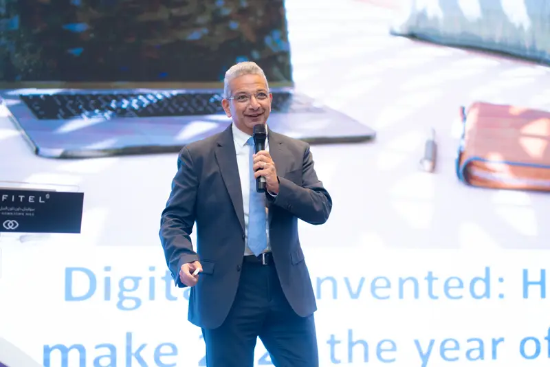 Keynote speaker addressing the audience